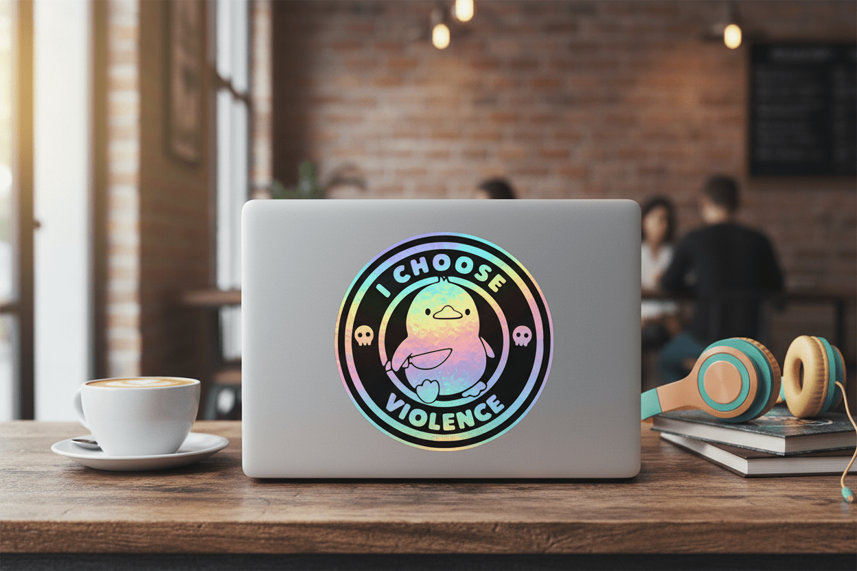 I choose violence duck - Stickers and More by MatthiaStickers and More by Matthia
