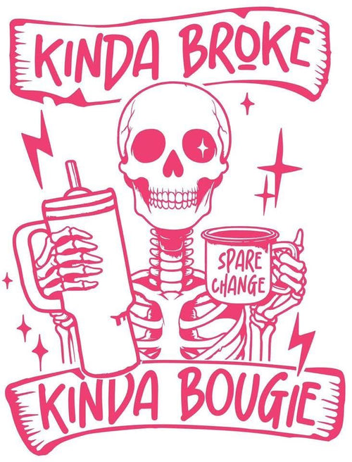 Kinda broke, kinda bougie 3 inch Decal - Stickers and More by MatthiaStickers and More by Matthia