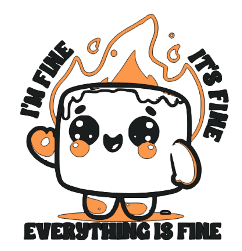 I'm fine it's fine everything fine Stickers and More by Matthia