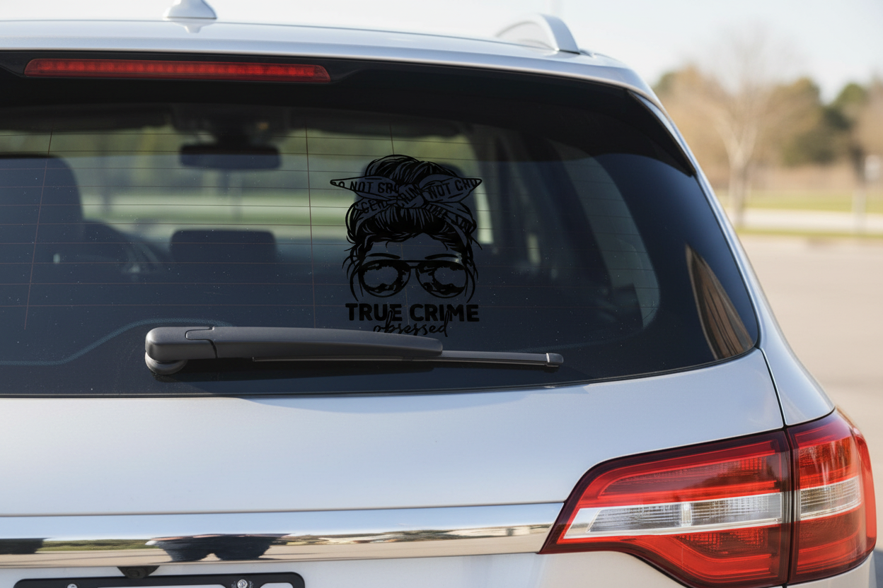 True crime obsessed 3 inch Decal - Stickers and More by Matthia