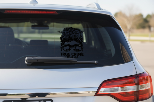True crime obsessed 3 inch Decal - Stickers and More by Matthia